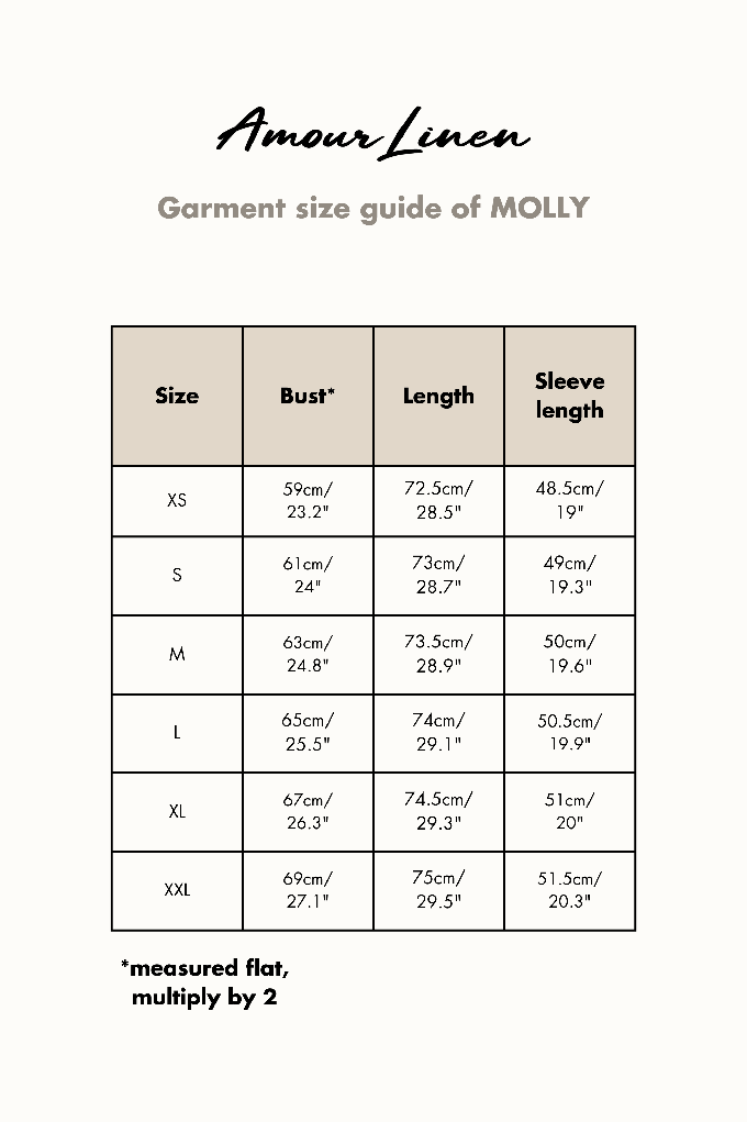 MOLLY shirt in Cream | sale from AmourLinen