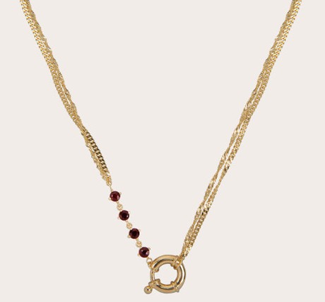 Maeve garnet necklace from Ana Dyla
