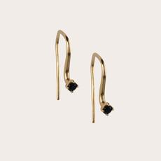 Serendipity black spinel earring via Ana Dyla
