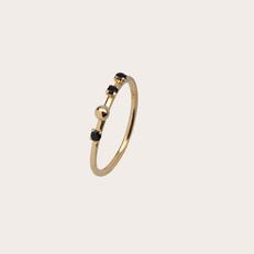 Cosima black spinel ring via Ana Dyla