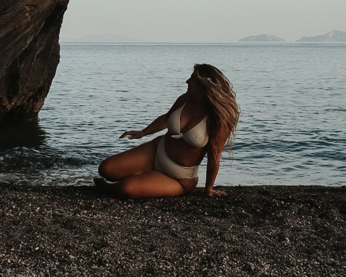 Jacquard Skyline High Bikini Bottom from Anekdot