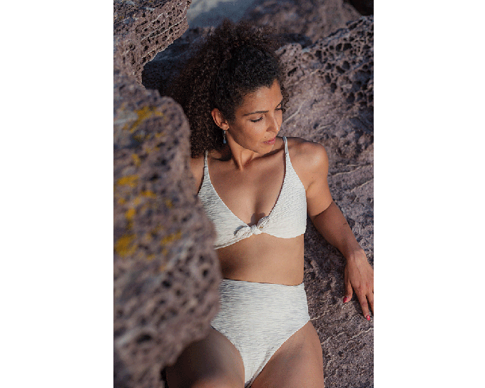 Jacquard Skyline High Bikini Bottom from Anekdot