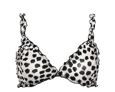White Leo Frilly Bralette via Anekdot
