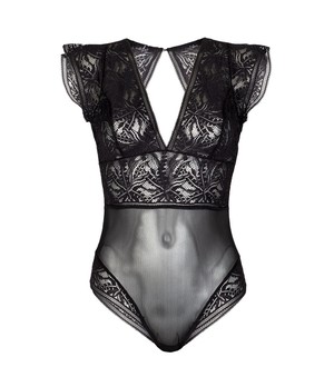 Amara Black Leaf Bodysuit from Anekdot