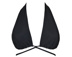 plain black bathing suit top