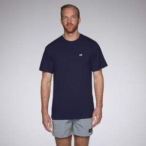 AS tee shortsleeve BO navy with embroided silver polar bear from arctic seas