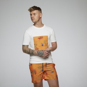 AS tee ss PO seatrash print orange from arctic seas