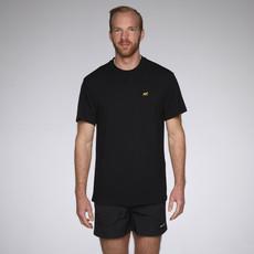 AS tee shortsleeve BO black with embroided gold polar bear via arctic seas