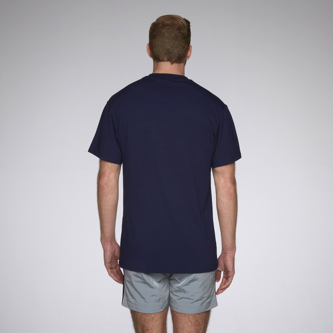 AS tee shortsleeve BO navy with embroided silver polar bear from arctic seas