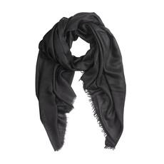 Large Black Cashmere Scarf – Hand Woven via Asneh
