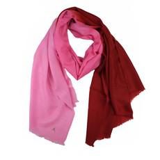 Red and Pink Dip-Dye Cashmere Scarf from Asneh