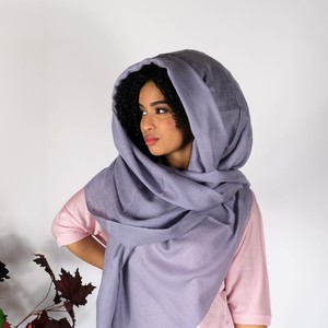 Lavender Grey Cashmere Scarf from Asneh