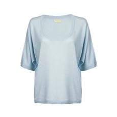 Ballade Blue Gretha Batwing Silk Cashmere Top from Asneh