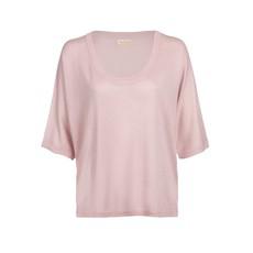 Pink Batwing Silk Cashmere Top from Asneh