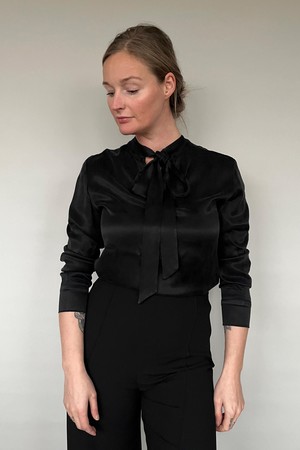 Vegan Silk Bow Blouse from Atelier Jungles