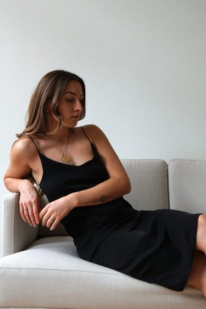 Vegan silk Slipdress from Atelier Jungles