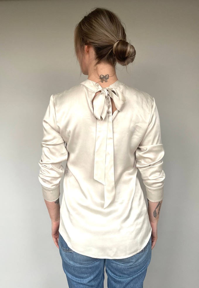 Vegan Silk Bow Blouse from Atelier Jungles