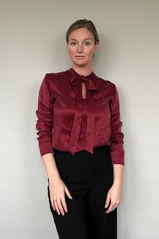 Vegan Silk Bow Blouse via Atelier Jungles