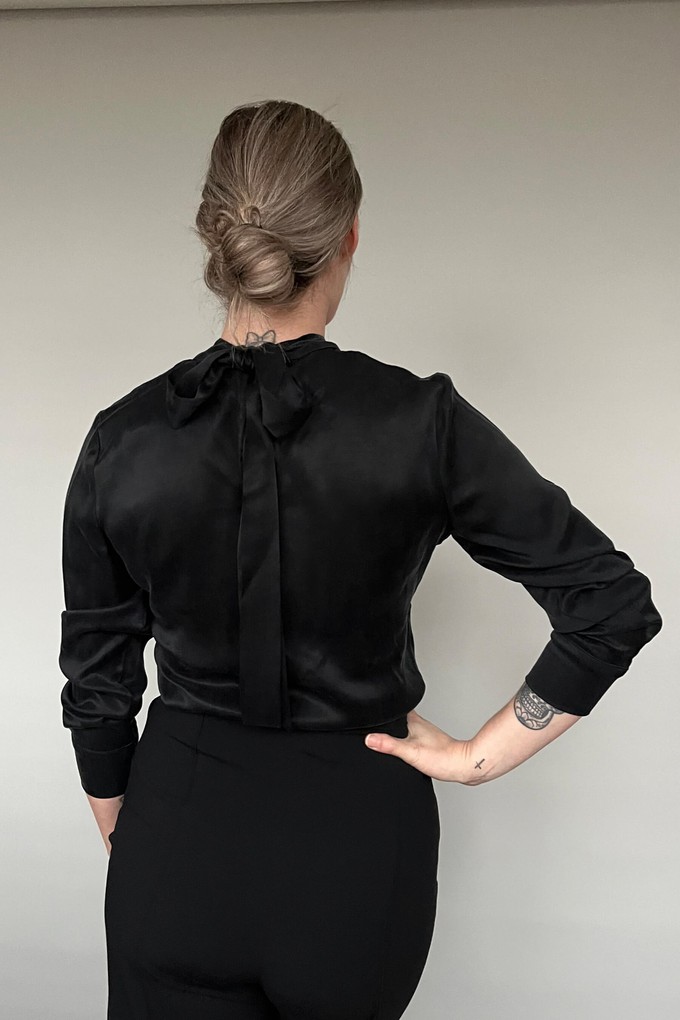 Vegan Silk Bow Blouse from Atelier Jungles