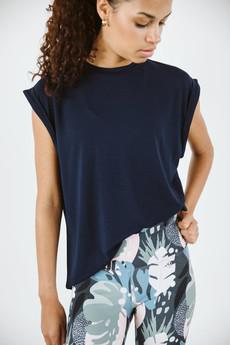 Sleeveless Tee  / Navy via Audella Athleisure