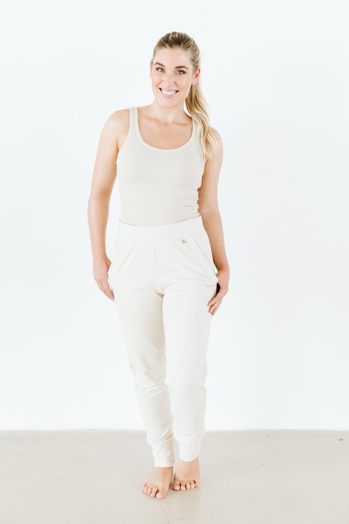 Ribbed Vest / Beach Sand from Audella Athleisure