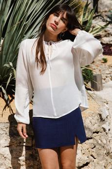 Blouse Silène white via avani apparel