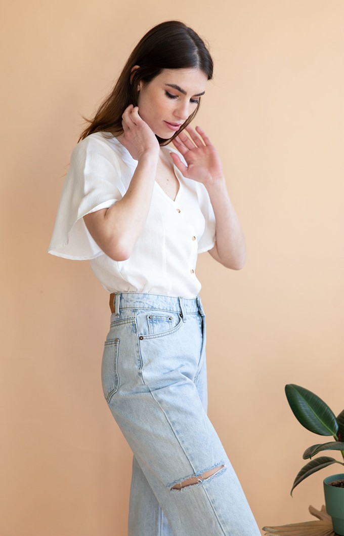 Reversible blouse Lys white from avani apparel