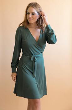Dress Nénuphar imperial green from avani apparel