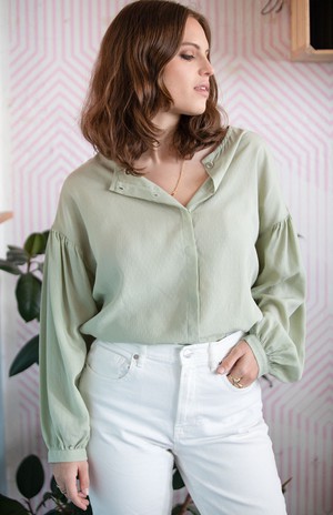 Blouse Narcisse mint green from avani apparel