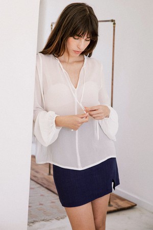 Blouse Silène white from avani apparel