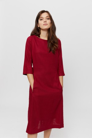 Emilia | Midi A-line Dress in Red from AYANI Emilia | Midi A-line Dress in Red from AYANI