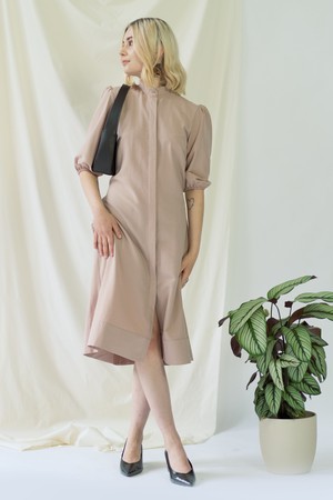 Melanie | Shirt Dress with balloon sleeves in rose from AYANI