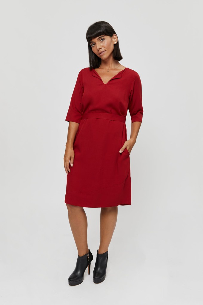 Catherine | Dress in Red with optional belt from AYANI