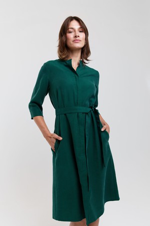 Anne | Shirt Dress in Forest Green from AYANI