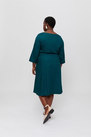 Emilia | Midi A-line Dress in Green from AYANI