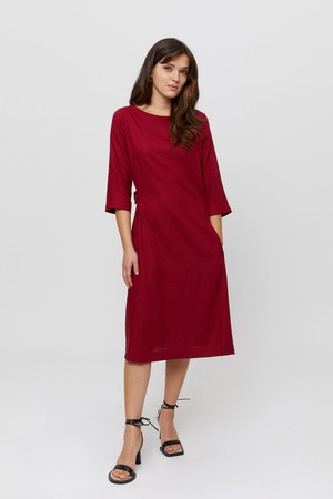 Emilia | Midi A-line Dress in Red from AYANI Emilia | Midi A-line Dress in Red from AYANI