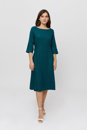 Emilia | Midi A-line Dress in Green from AYANI