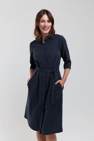 Anne | Shirt Dress in Dark Blue from AYANI