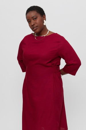 Emilia | Midi A-line Dress in Red from AYANI Emilia | Midi A-line Dress in Red from AYANI