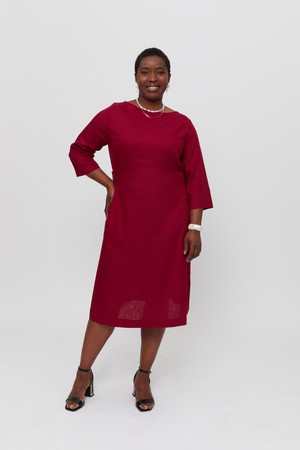 Emilia | Midi A-line Dress in Red from AYANI Emilia | Midi A-line Dress in Red from AYANI