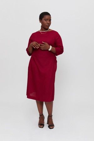 Emilia | Midi A-line Dress in Red from AYANI Emilia | Midi A-line Dress in Red from AYANI