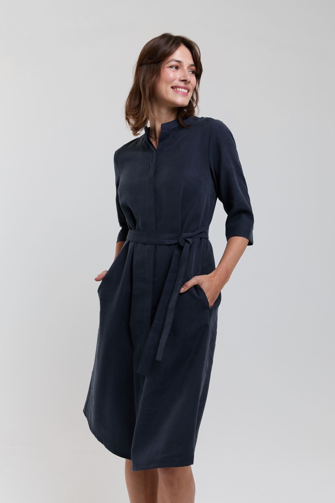 Anne | Shirt Dress in Dark Blue from AYANI