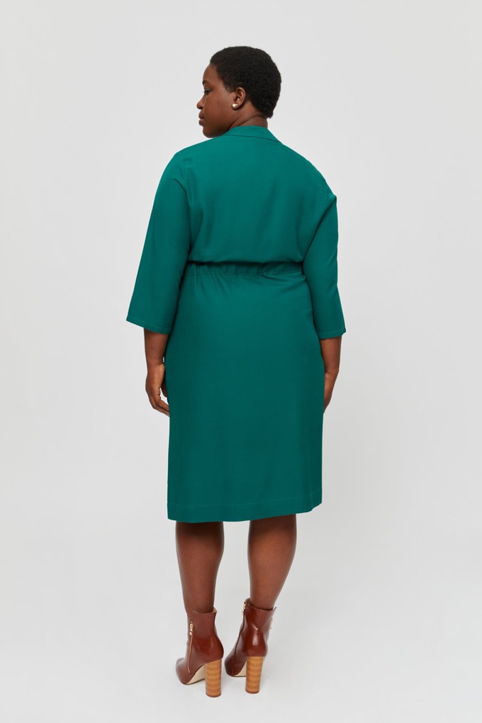 Sandra | Midi Wrap Dress in Emerald Green from AYANI