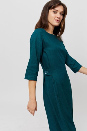 Emilia | Midi A-line Dress in Green from AYANI