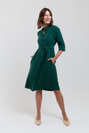 Anne | Shirt Dress in Forest Green from AYANI