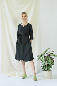 Marlene | Classy Wrap Dress in Black from AYANI