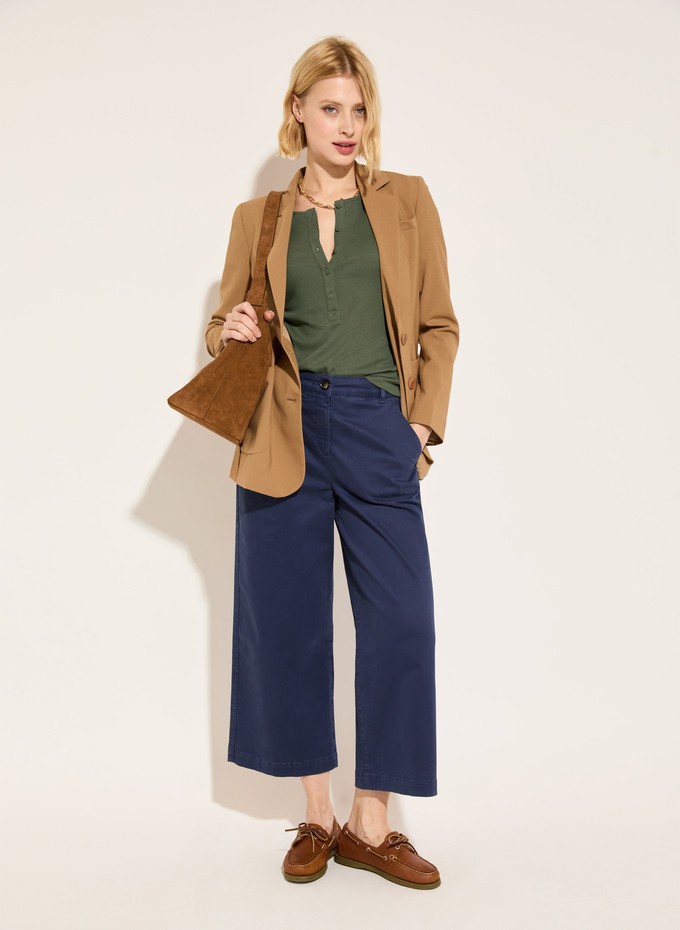 Brielle Organic Cotton Wide Leg Trousers from Baukjen