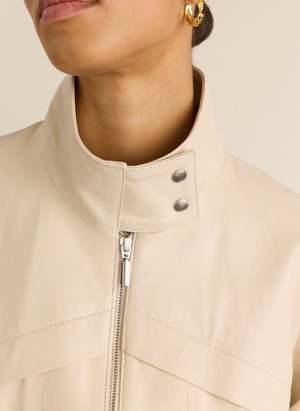 Alara Soft Leather Bomber Jacket from Baukjen