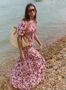 Lillie Organic Printed Smocked Top via Baukjen