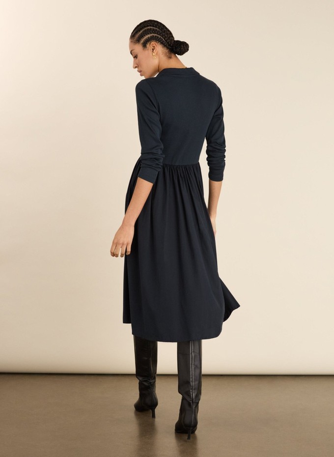 Kate Fabric Mix Zip Collar Dress from Baukjen